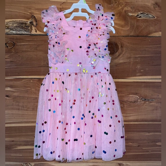 Amazon Other - Amazon Pink Dress with Multicolor Sequins